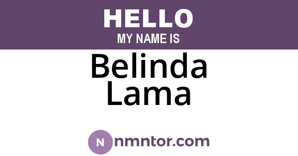 Belinda Lama