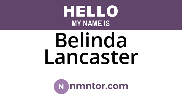 Belinda Lancaster