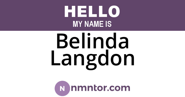 Belinda Langdon