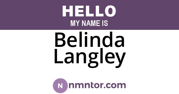 Belinda Langley