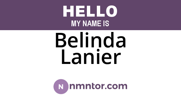 Belinda Lanier
