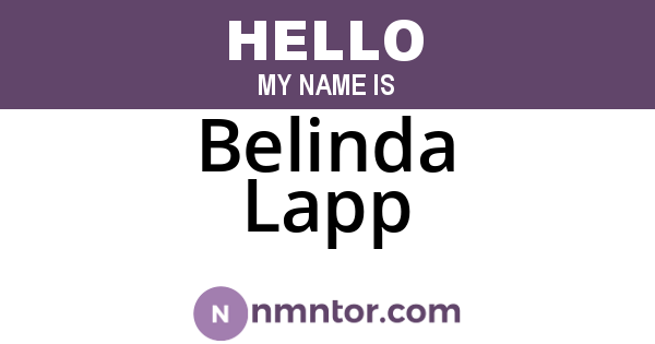 Belinda Lapp