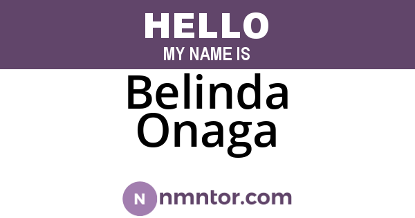 Belinda Onaga