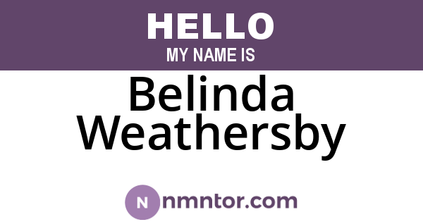 Belinda Weathersby