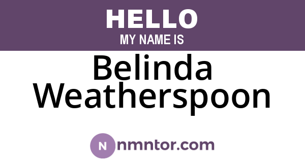 Belinda Weatherspoon