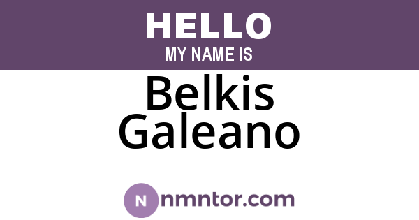 Belkis Galeano