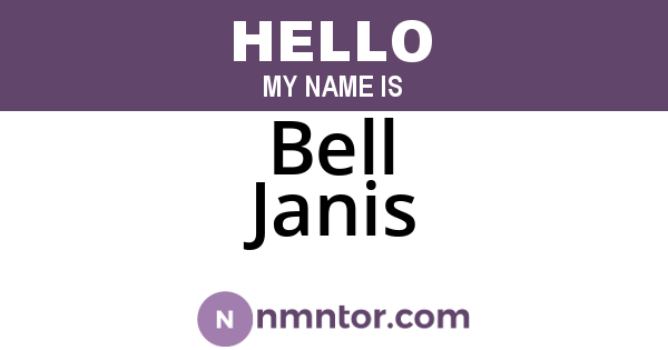 Bell Janis