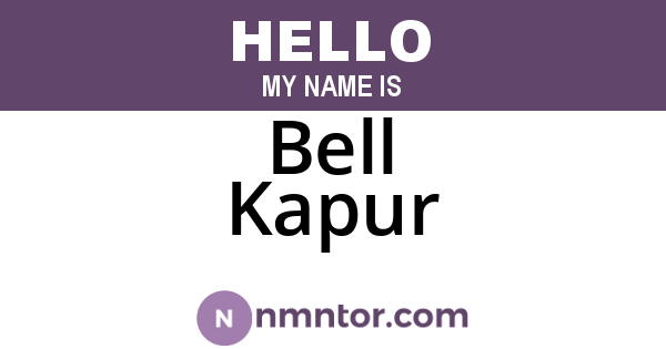 Bell Kapur