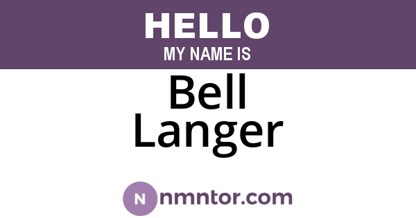 Bell Langer