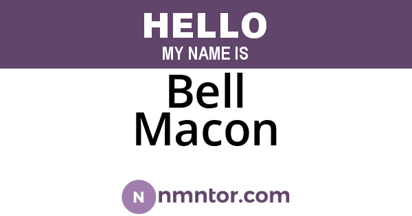 Bell Macon