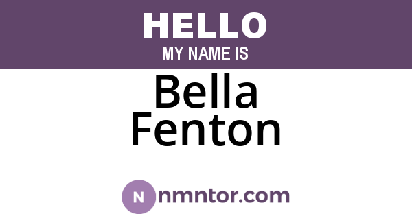 Bella Fenton