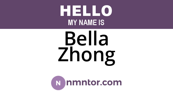 Bella Zhong