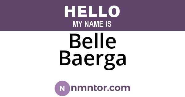 Belle Baerga