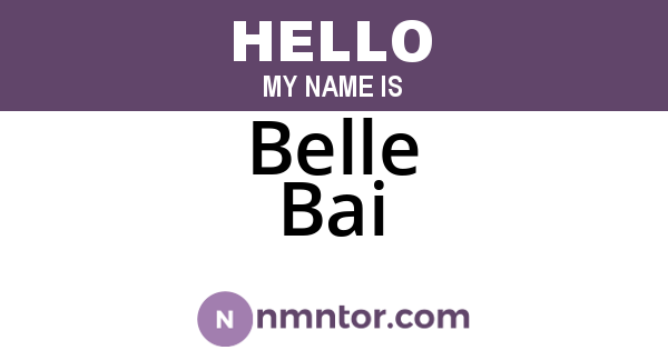 Belle Bai