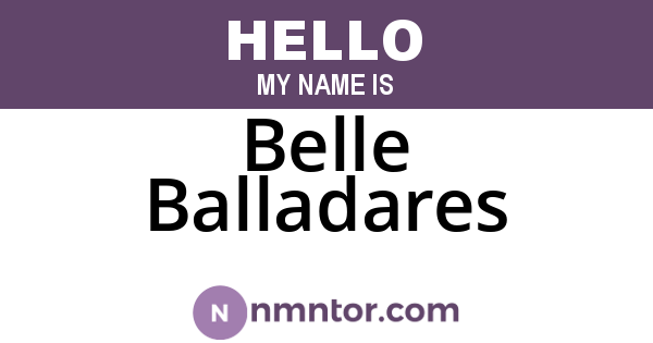 Belle Balladares