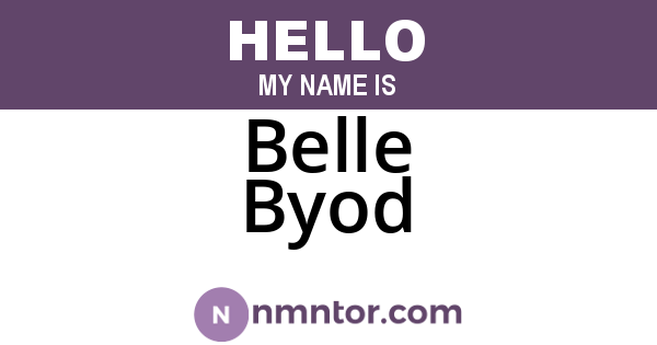 Belle Byod