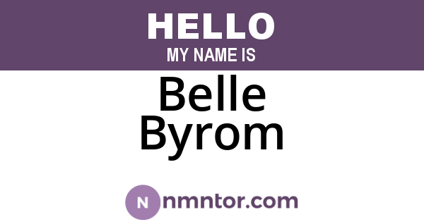 Belle Byrom