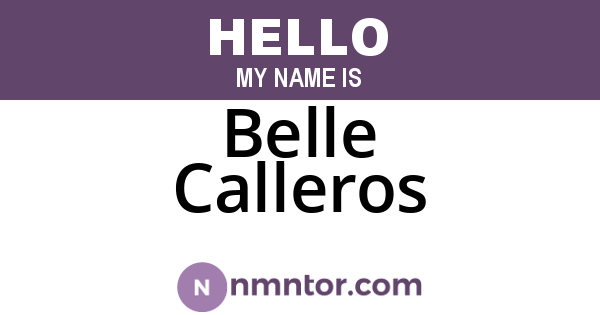 Belle Calleros