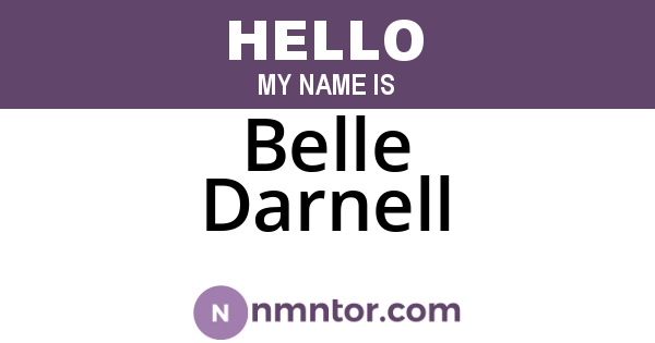 Belle Darnell