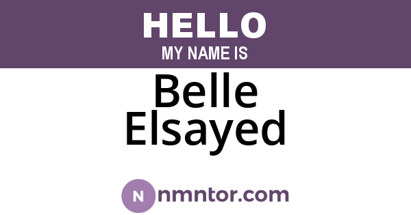 Belle Elsayed