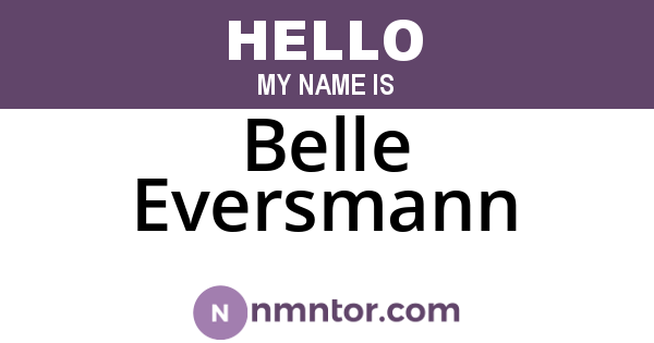 Belle Eversmann