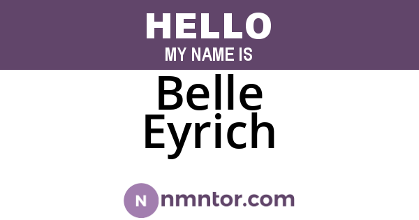 Belle Eyrich