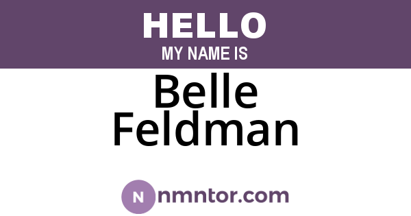Belle Feldman