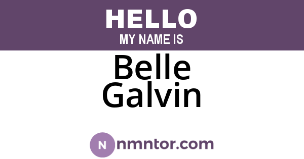 Belle Galvin