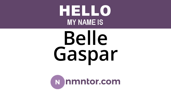 Belle Gaspar