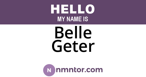 Belle Geter
