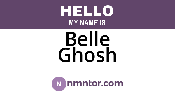 Belle Ghosh