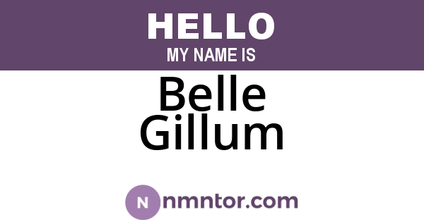 Belle Gillum