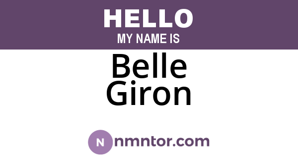 Belle Giron
