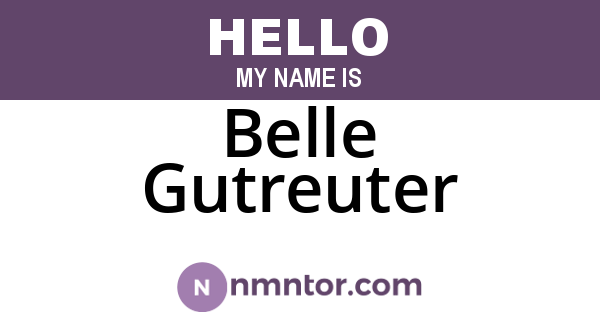 Belle Gutreuter