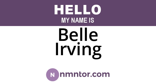 Belle Irving