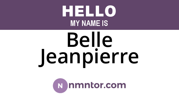 Belle Jeanpierre