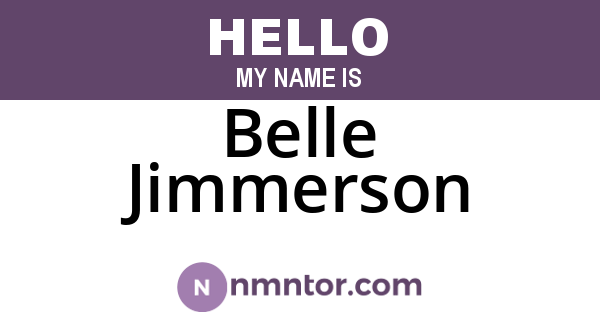 Belle Jimmerson
