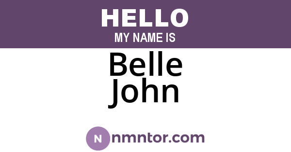 Belle John