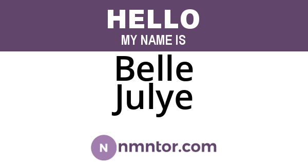 Belle Julye