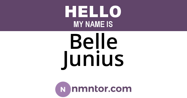 Belle Junius