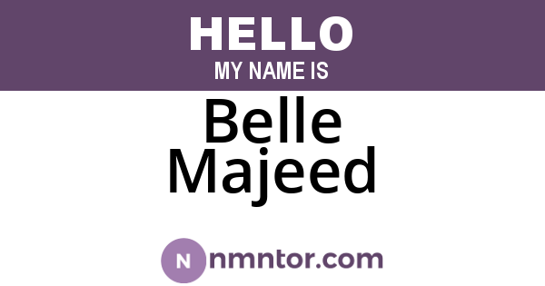 Belle Majeed