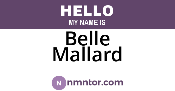 Belle Mallard