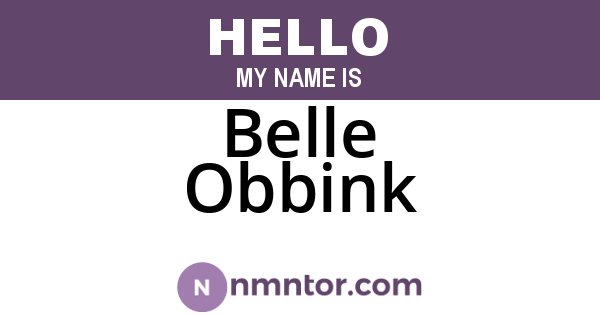 Belle Obbink