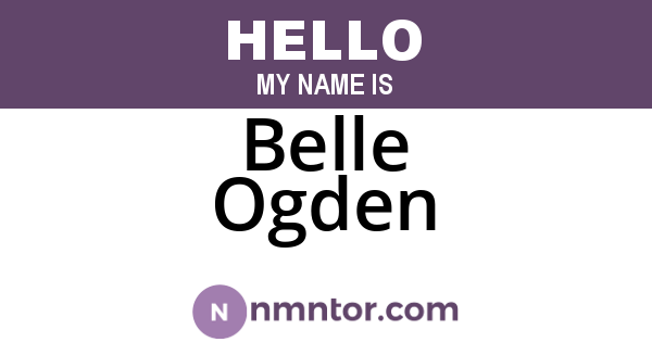 Belle Ogden