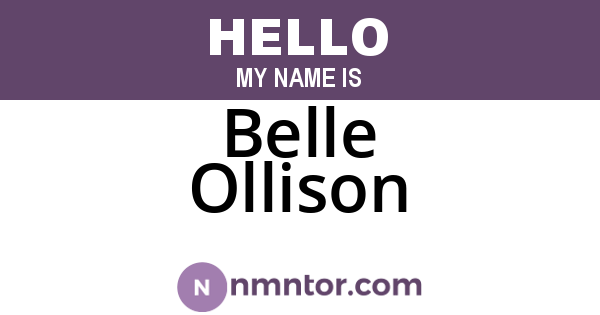 Belle Ollison