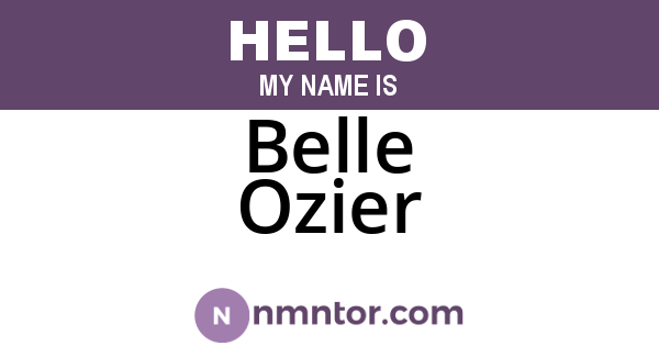 Belle Ozier