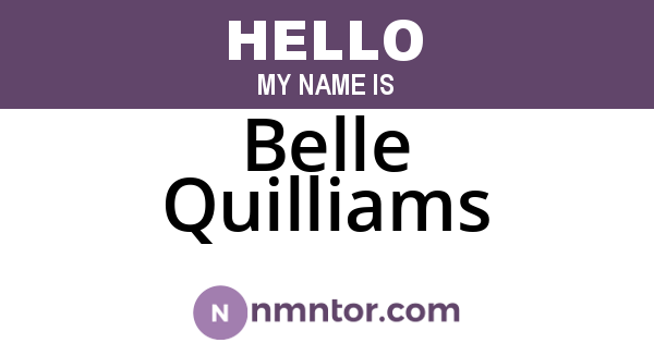 Belle Quilliams