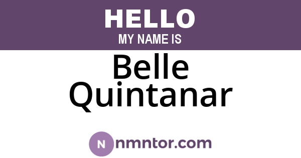 Belle Quintanar