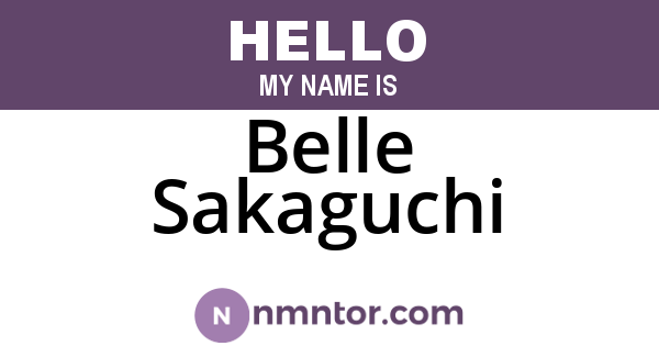 Belle Sakaguchi