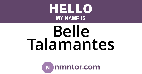Belle Talamantes
